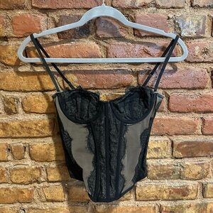 Urban Outfitters Black Modern Love Corset